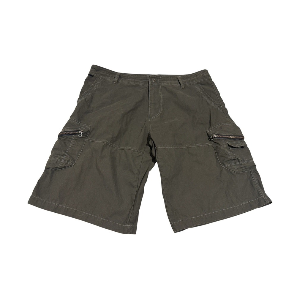 Kuhl Shorts Men's Size 40 Olive Green Cargo Short  Vintage Patina Dye